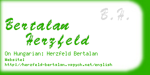 bertalan herzfeld business card